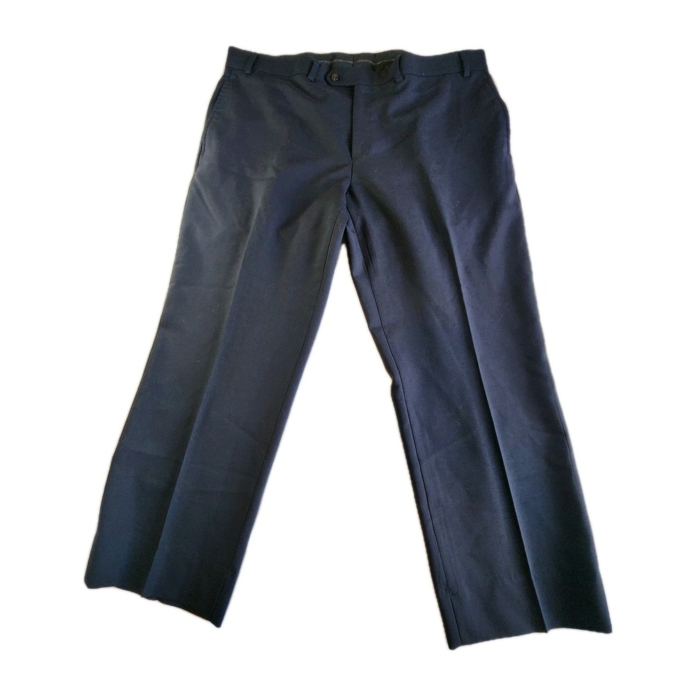 RALPH‎ LAUREN Wool Dress Pants Mens 38 x 29 Black Flat Front Comfort